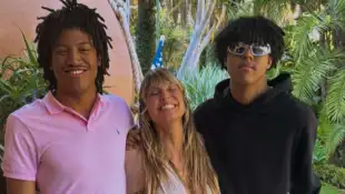 Heidi Klum mit Henry und Johan