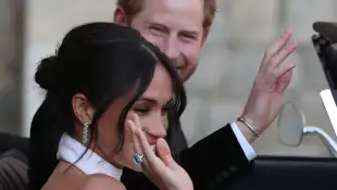 Duchess Meghan and Prince Harry at their wedding in 2018