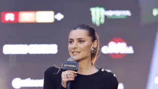 Sophia Thomalla moderierte das Mixed-Martial-Arts-Event "OKTAGON 78" in der Kölner Lanxess-Arena