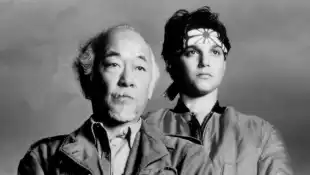 Pat Morita und Ralph Macchio