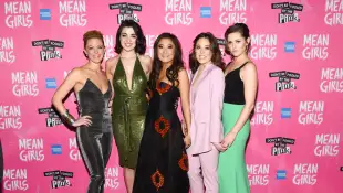 Kate Rockwell, Barrett Wilbert Weed, Ashley Park, Erika Henningsen and Taylor Louderman attend the Broadway premiere of Girls Club on April 8, 2018.