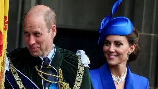 Prinz William und Herzogin Kate während Charles' Krönung in Schottland