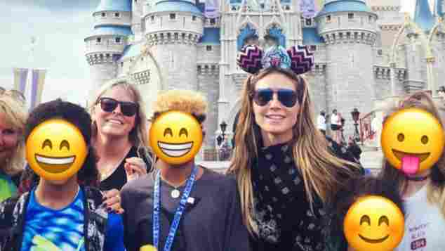 Heidi Klum und ihre Kinder im Disneyland