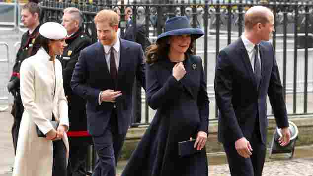 Prinz William, Herzogin Kate, Meghan Markle und Prinz Harry beim Gottesdienst am Commonwealth-Tag