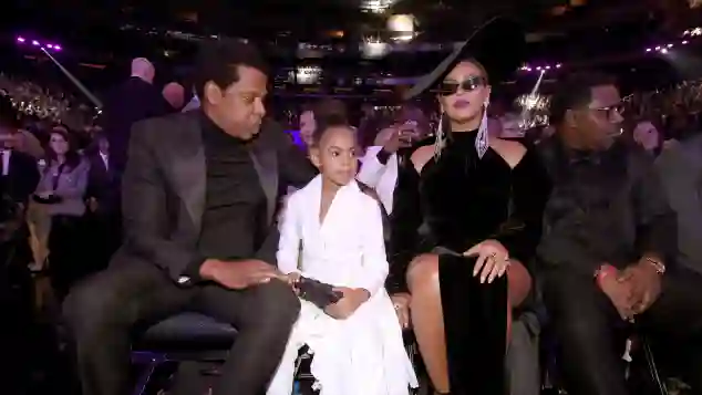 Jay-Z, Blue Ivy and Beyonce Knowles bei den Grammys in New York 2018