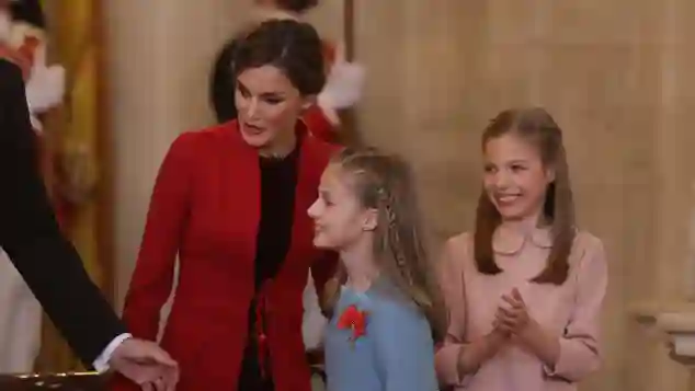 Königin Letizia, Prinzessin Leonor und Prinzessin Sofia bei der Verleihung des Orden des goldenen Vlies
