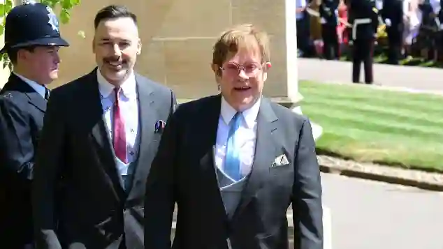 David Furnish und Elton John bei Prinz Harrys Hochzeit mit Meghan Markle