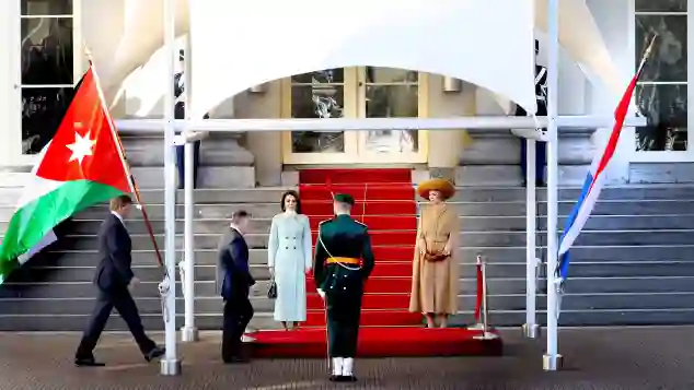 Königin Rania, König Abdullah, König Willem-Alexander, Königin Máxima, Jordanischer König in den Niederlanden, Jordanischer König in Holland, Jordanische und niederländische Royals