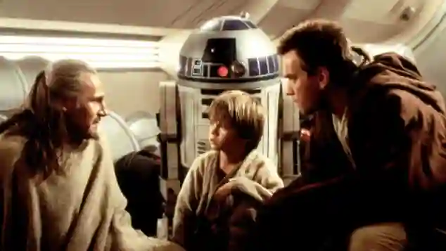 Liam Neeson, Jake Lloyd und Ewan McGregor in „Star Wars - Episode I“