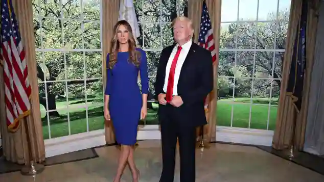 Die Melania-Trump-Wachsfigur neben der ihres Mannes Donald Trump