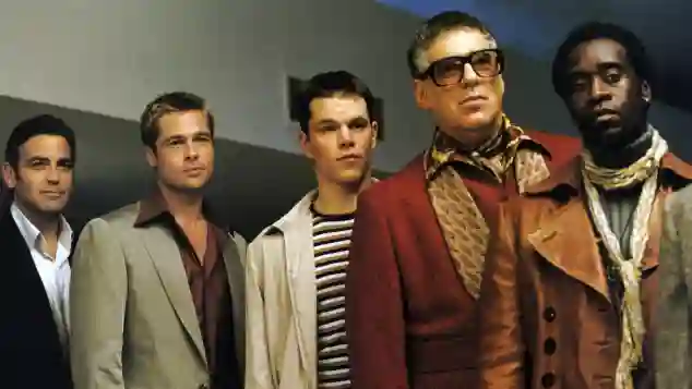 George Clooney, Brad Pitt, Matt Damon, Elliott Gould, Don Cheadle oceans's eleven