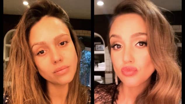 Jessica Albas Unglaubliche Transformation Von Ungeschminkt Zu Geschminkt