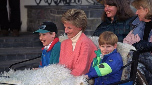 Lady Diana, Prinz William und Harry