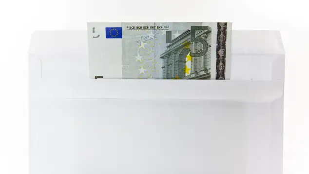 5-Euro-Schein in Brief