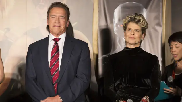 Arnold Schwarzenegger und Linda Hamilton