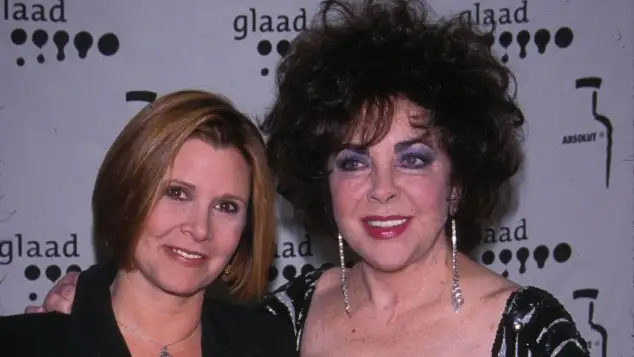 Carrie Fisher und Elizabeth Taylor 