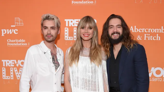 Heidi Klum mit Bill und Tom Kaulitz