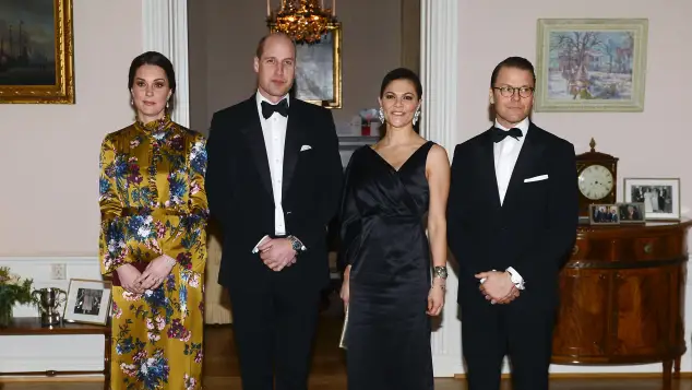 Herzogin Kate, Prinz William, Prinzessin Victoria und Prinz Daniel