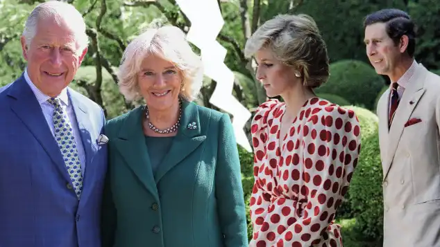 König Charles, Königin Camilla und Lady Diana