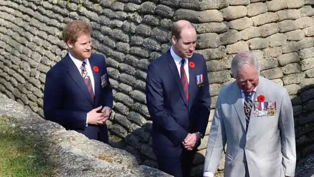 König Charles, Prinz William und Prinz Harry