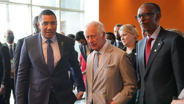 König Charles und Andrew Holness
