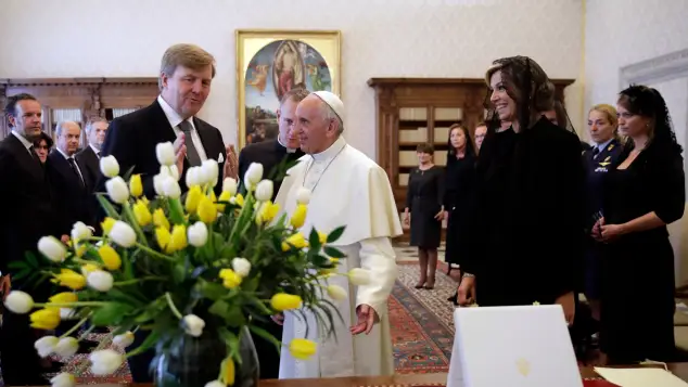 König Willem-Alexander, Papst Franziskus und Königin Máxima