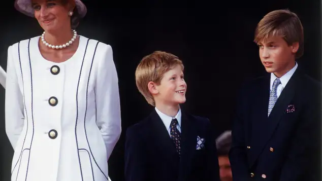 Lady Diana, Prinz Harry und Prinz William