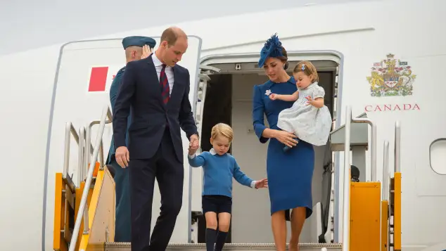 Prinz William, Prinz George, Herzogin Catherine und Prinzessin Charlotte