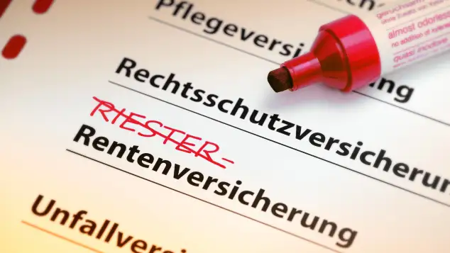Symbolbild: Gestrichene Riester-Versicherung