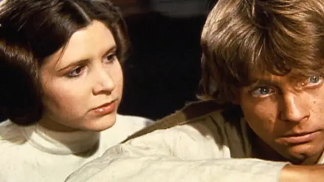 "Prinzessin Leia" (Carrie Fisher) und "Luke Skywalker" (Mark Hamill)