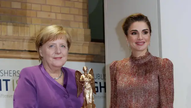 Angela Merkel und Königin Rania