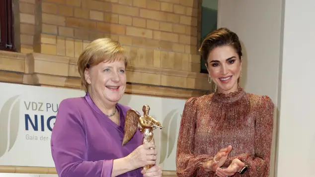 Angela Merkel und Königin Rania