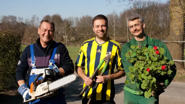 „Die Beet-Brüder“ früher: Ralf Ender, Claus Scholz und Ralf Dammasch