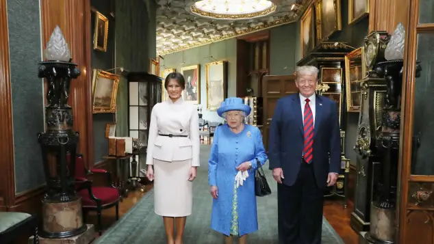 Donald und Melania Trump mit Königin Elisabeth II. 