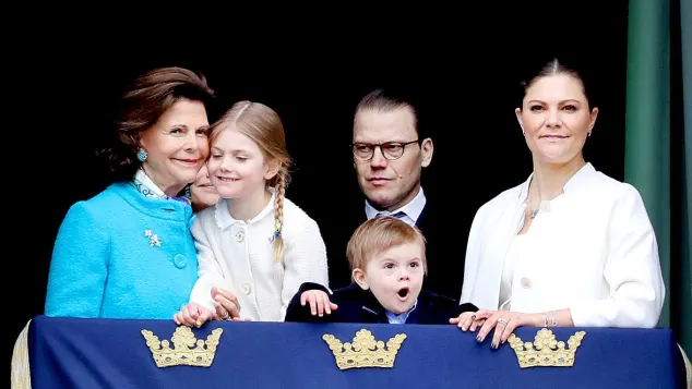 Königin Silvia, Prinzessin Estelle, Prinz Daniel, Prinz Oscar, Prinzessin Victoria