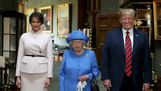 Melania Trump, Königin Elisabeth II. und Donald Trump