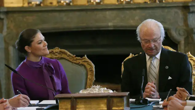 Prinzessin Victoria und König Carl Gustaf