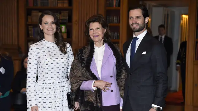 Königin Silvia, Prinzessin Sofia und Prinz Carl Philip