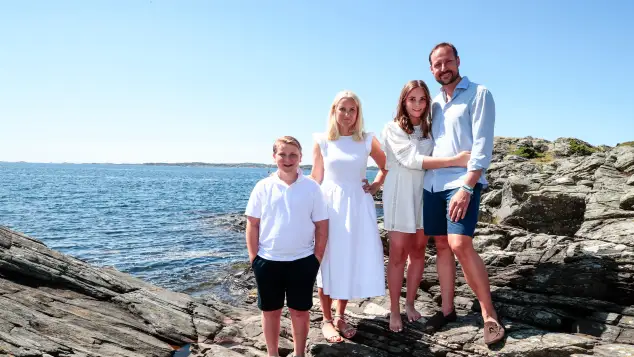 Prinz Sverre Magnus, Prinzessin Mette-Marit, Prinzessin Ingrid Alexandra und Prinz Haakon