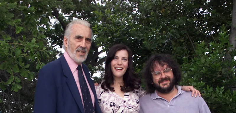 Christopher Lee, Liv Tyler und Peter Jackson