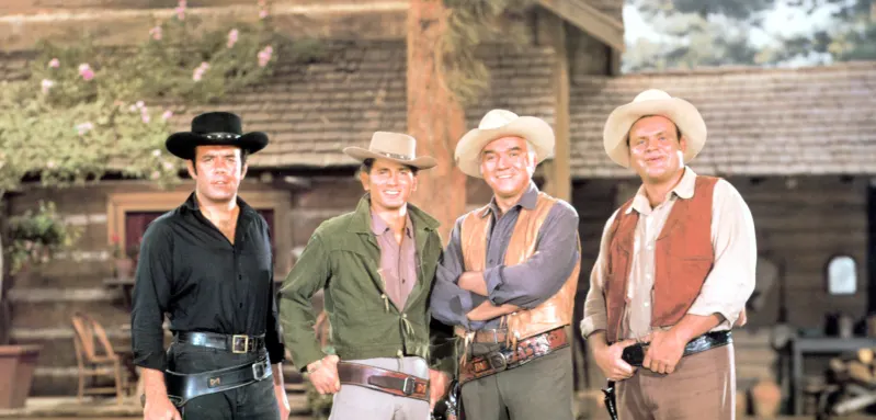 Classic Western TV Shows Quiz Serie Bonanza Gunsmoke Big Valley Johnny the Rifleman retro trivia Fragen Fakten Geschichte Schauspieler Stars