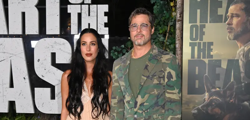 Seltener Auftritt: Ines de Ramon und Brad Pitt
