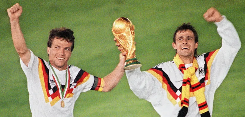 Lothar Matthäus und Pierre Littbarski