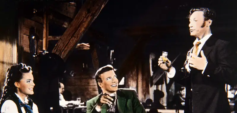 Romy Schneider, Karlheinz Böhm und Josef Meinrad