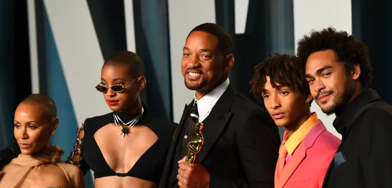 Will Smith mit Jada Smith und ihren Kindern