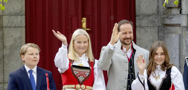 Sverre Magnus, Mette Marit,  Haakon und Prinzessin Ingrid Alexandra