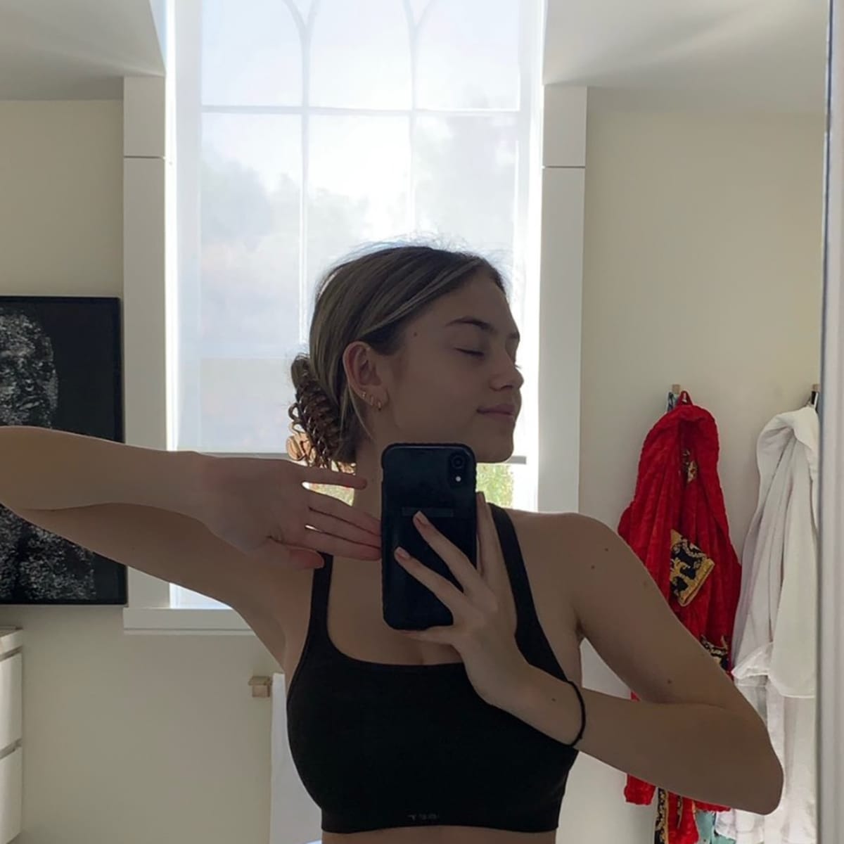 Sporty Leni Klum Im Engen Sport Look