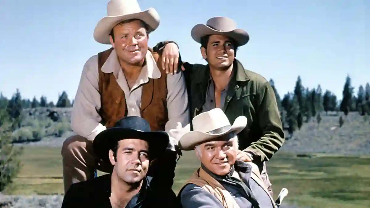 Die „Bonanza“-Besetzung: Dan Blocker, Michael Landon, Pernell Roberts und Lorne Greene