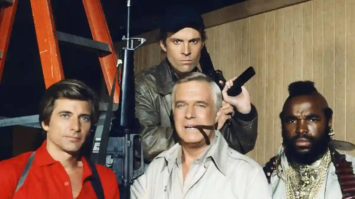 Das „A-Team": Dirk Benedict, George Peppard, Mr. T und Dwight Schultz