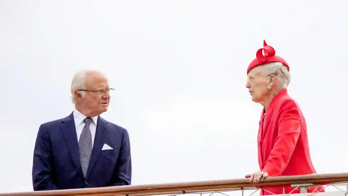 König Carl Gustaf und Königin Margrethe schweden dänemark